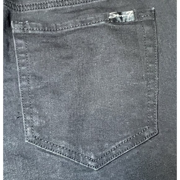 Seven7 Weekend Shorts Womens 10 Black Denim Cutoff Distressed School Summer - Picture 16 of 16